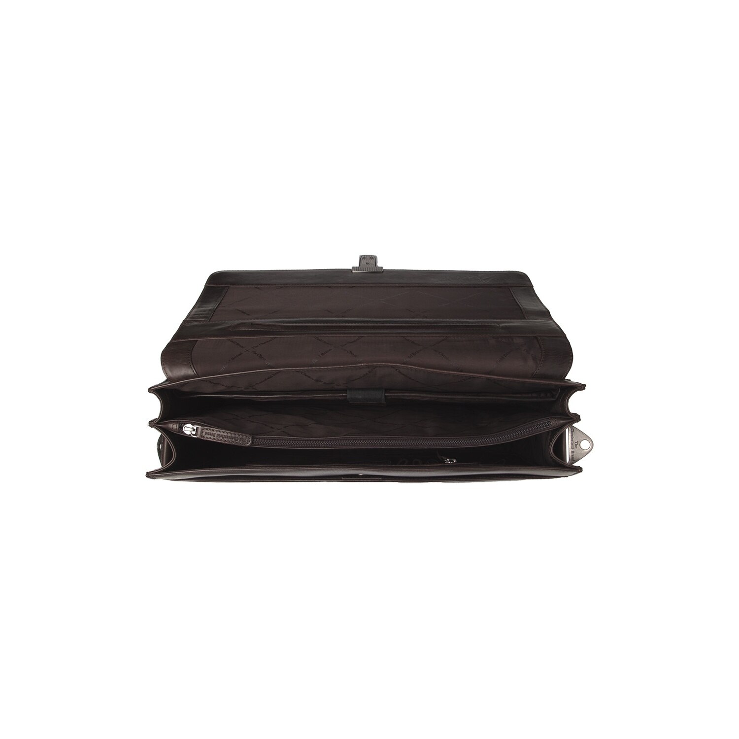 Servieta pentru acte si laptop 15 inch, The Chesterfield Brand, Salvatore, piele naturala, Maro inchis