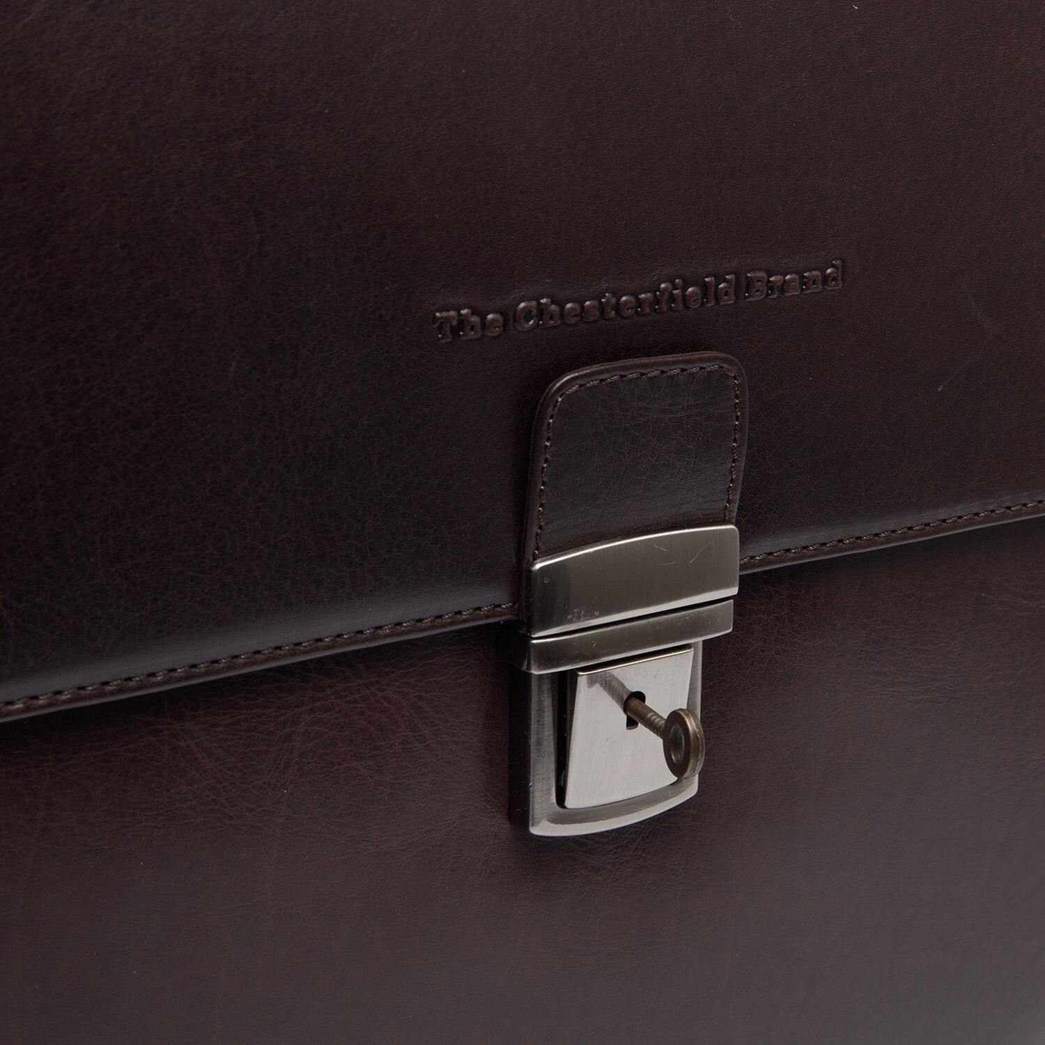 Servieta pentru acte si laptop 15 inch, The Chesterfield Brand, Salvatore, piele naturala, Maro inchis