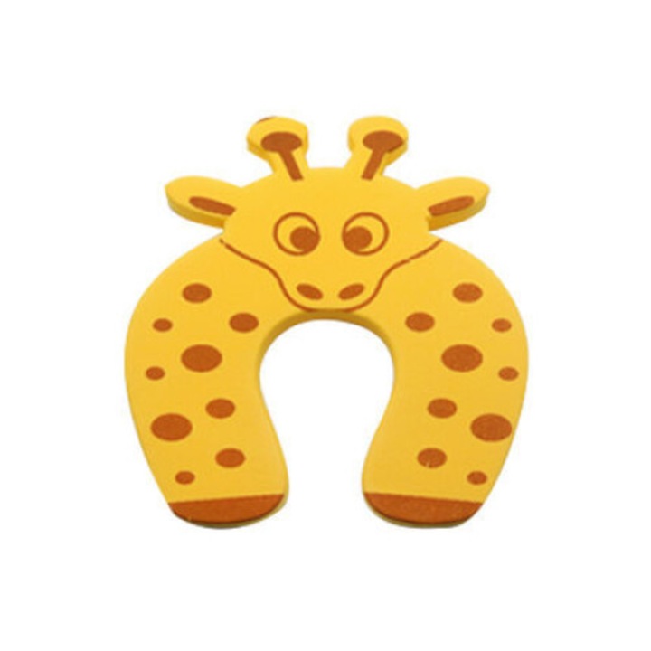 Opritor de usa pentru a proteja bebelusii si degetele copiilor de trantirea usilor, 9.8cm - forma de girafa