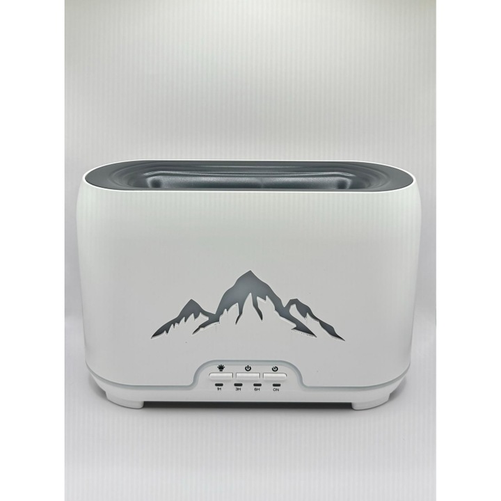 Difuzor aromaterapie, umidificator, HIMALAYA – USB-C – Telecomanda – Efect de flacara, OLEUM PHARMABIO