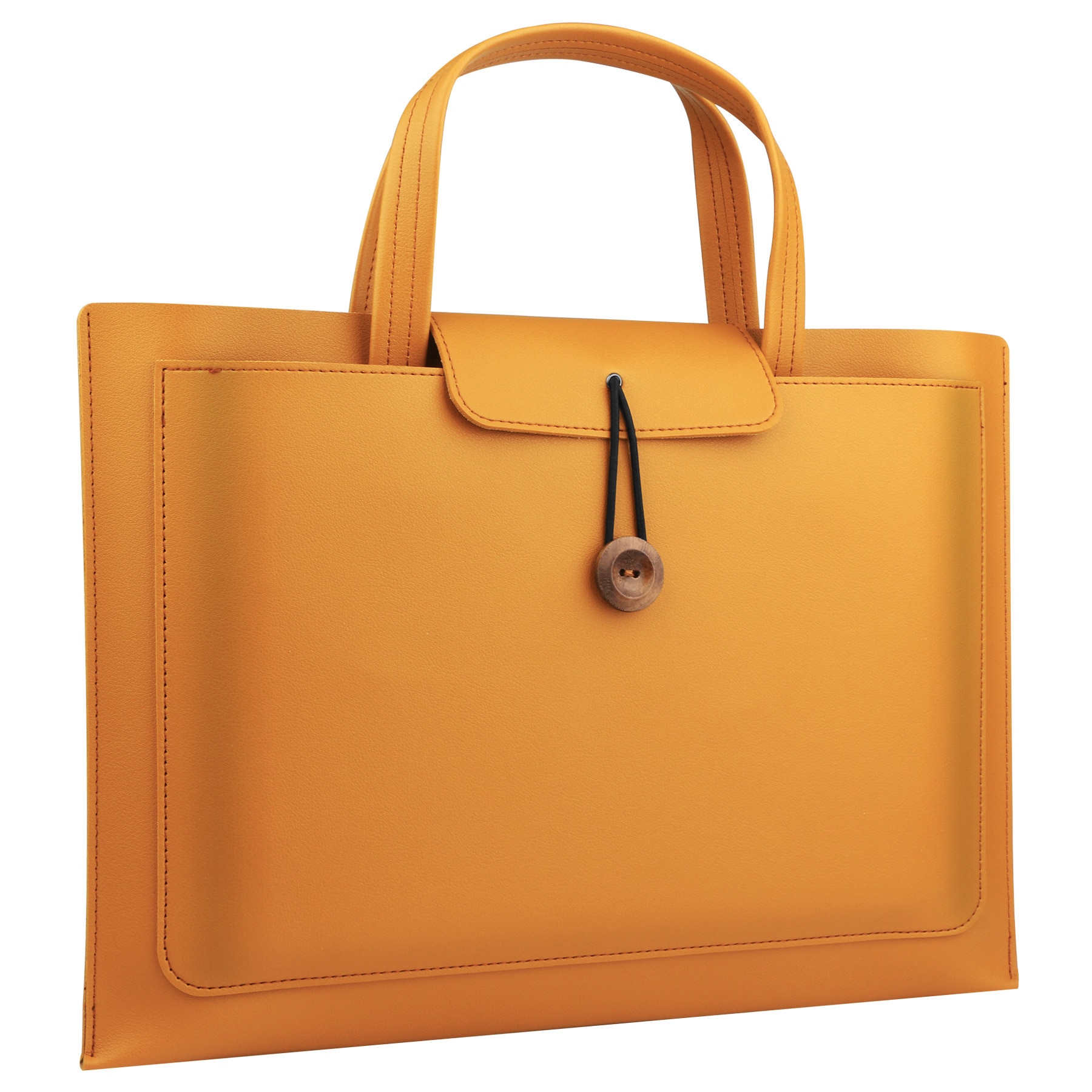 Servieta pentru laptop, clasificare si organizare, impermeabila si rezistenta la uzura, capacitate mare, usor de transportat, 3 compartimente, 16 inch, galben mustar