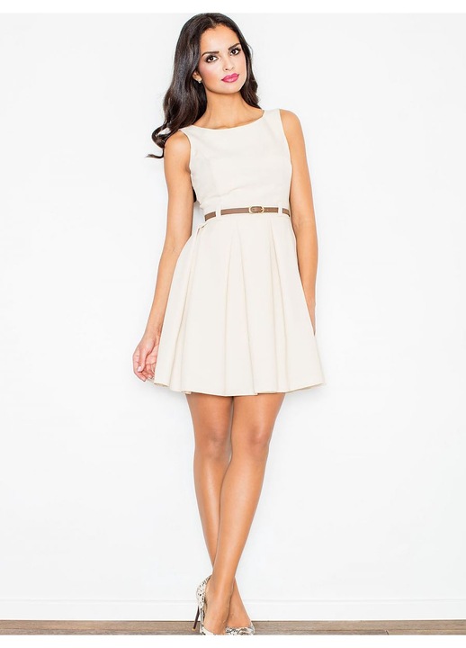 Figl ruha, 60-as évek stílusa, bézs, bélelt, 100% poliészter, XL INTL