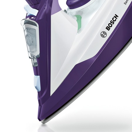 Fier de calcat Bosch Sensixx'x TDA3026010, 2600 W, 0.32 l ,160 g/min, Talpa Ceranium-Glissee, Alb/Mov