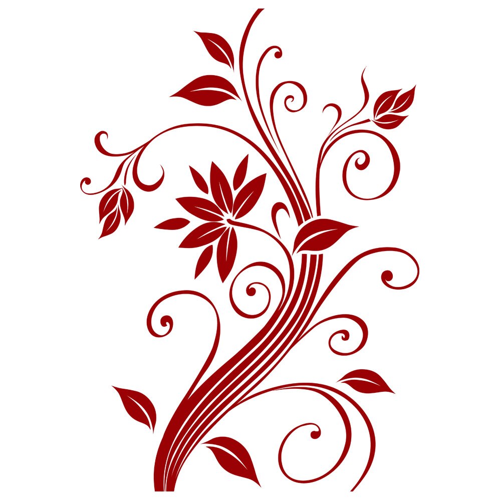 Sticker decorativ Floare complexa - Rosue grena 80x113 cm - BeeStick