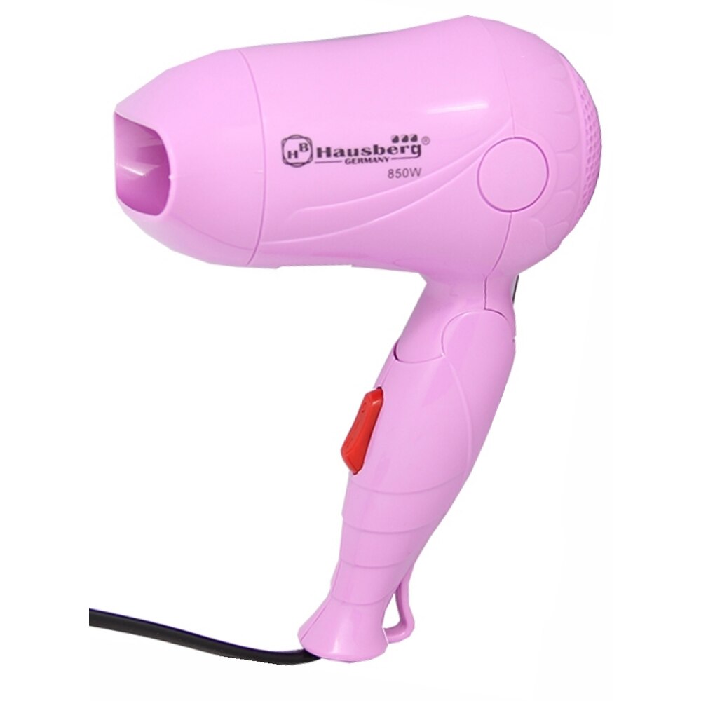 Uscator par Hausberg HB20 , 850W, maner pliabil, Roz