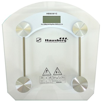 Cantar corporal Hausberg HB 6001, display lcd, pinchidere automata, indicator baterie, 150 kg, Sticla transaparenta Cantar corporal Hausberg HB 6001, display lcd, pinchidere automata, indicator baterie, 150 kg, Sticla transaparenta