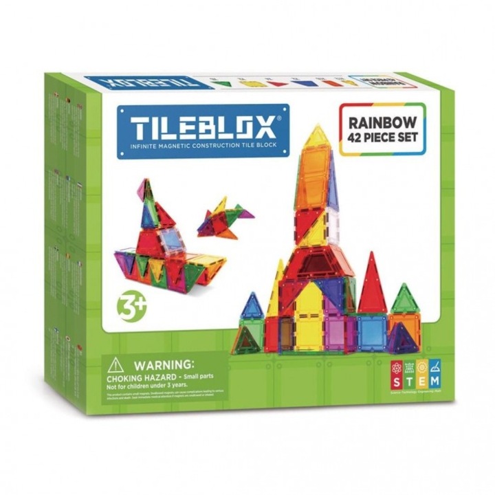 Set de constructie Tileblox, 42 elemente, multicolor, 330x257mm