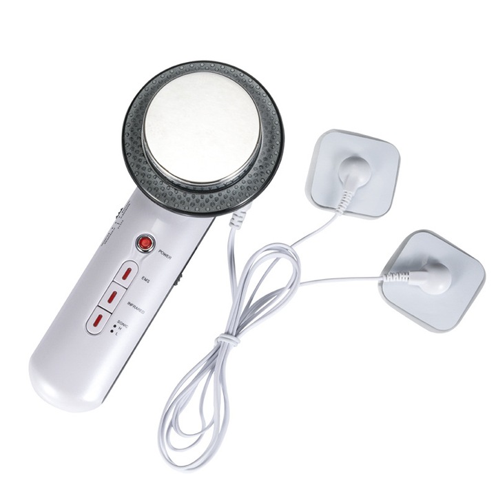 Уред за отслабване, антицелулитен 6 в 1 Horigen™ Cavitation Slimming V1 Pro, тонизиращ, електромасаж, Photon LED, йони, включени подложки, БЯЛО