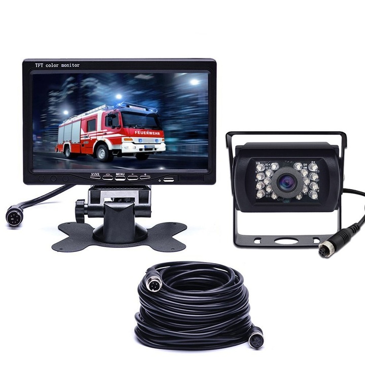 Kit Camera marsarier cu monitor de 7 inch 12V-24V camion