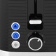 Prajitor de paine ECG ST 2750 Stripe, 930 W, 2 felii, 7 niveluri de rumenire, elemente din otel inoxidabil, negru