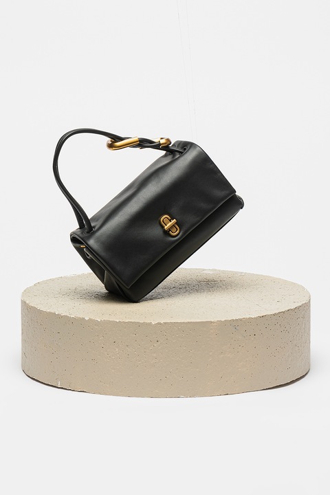 Marc Jacobs, Geanta de piele cu maner si clapa Dakota, Negru