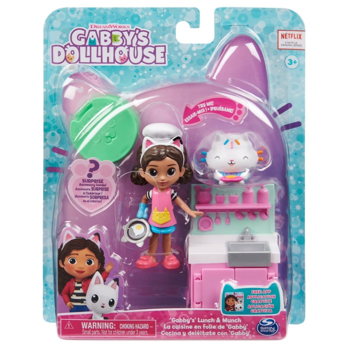 Комплект къща за кукли Gabbys - Кукла с коте и кухнята на Габи