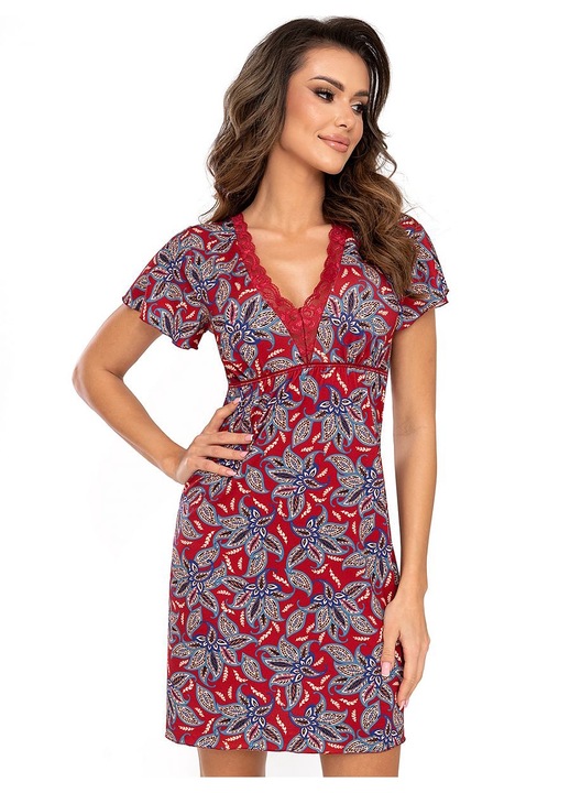 Дамска нощница Donna, еластан/вискоза, многоцветна