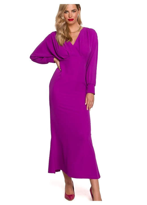 Коктейлна рокля, Makover, Полиестер/еластан, Лилаво, S INTL