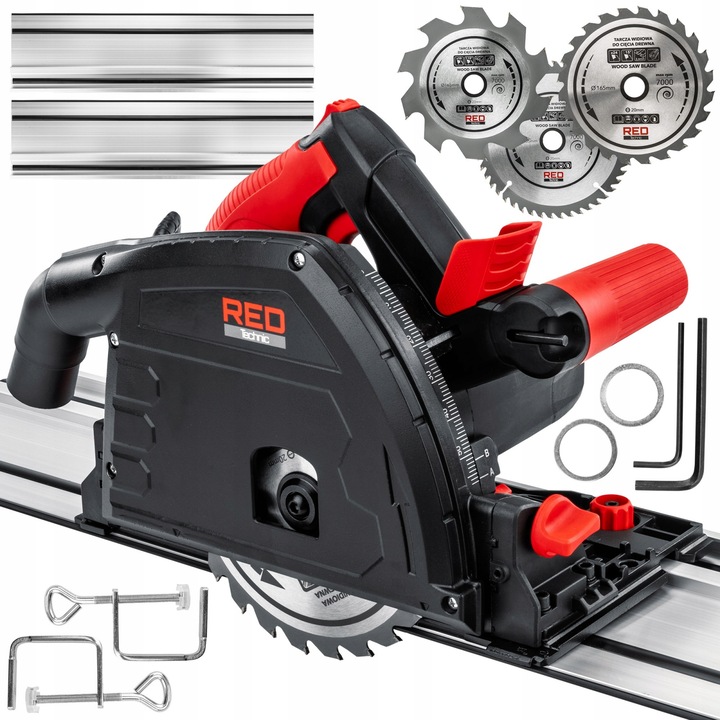 Fierastrau circular de mana 2400W 2 in 1 cu sina fixare rulare (RTPZ0129)