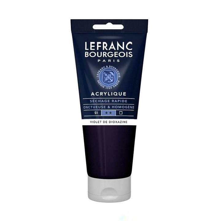 Culoare acrilica fina, Lefranc & Bourgeois, dioxazine violet 473, 80ml