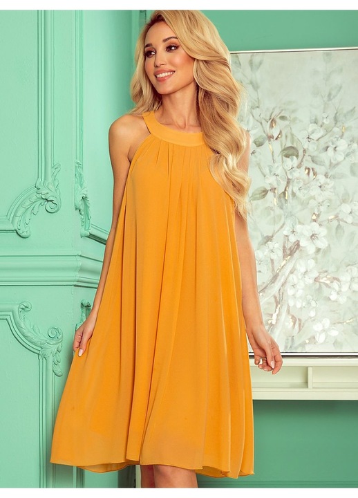 Дневна рокля Numoco, жълта, ежедневна, лека материя, XL INTL