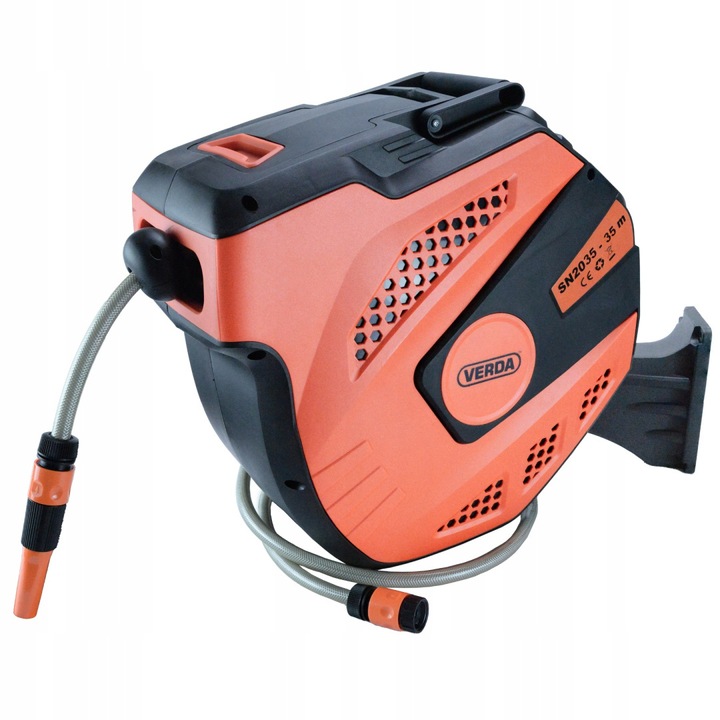 Градински маркуч 35м с автоматична макара и 2 накрайника