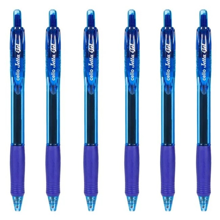 Комплект химикалки Nyland® Gel Body Bleu Grip Pens 0.7mm - 6бр