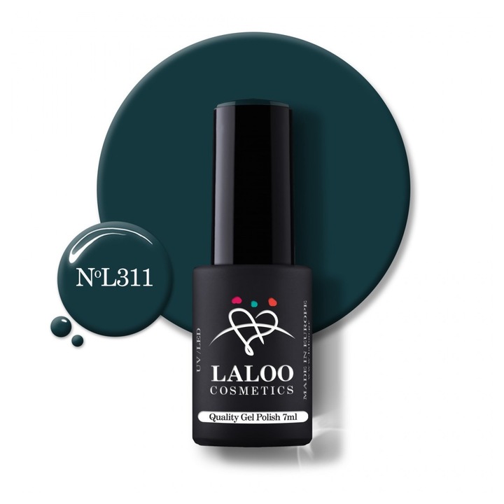 Oja semi-permanenta 311 Dark Teal Laloo 7ml