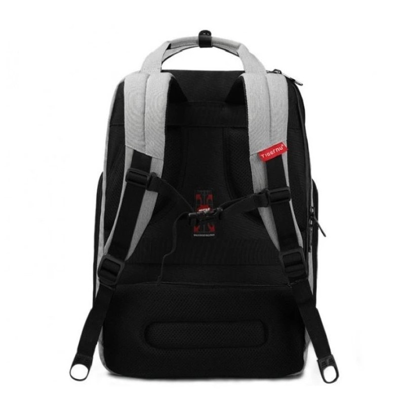 Rucsac laptop 15.6" smart casual, impermeabil, cu port USB, Tigernu, 31x20x47 cm, Gri
