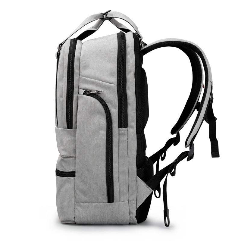 Rucsac laptop 15.6" smart casual, impermeabil, cu port USB, Tigernu, 31x20x47 cm, Gri
