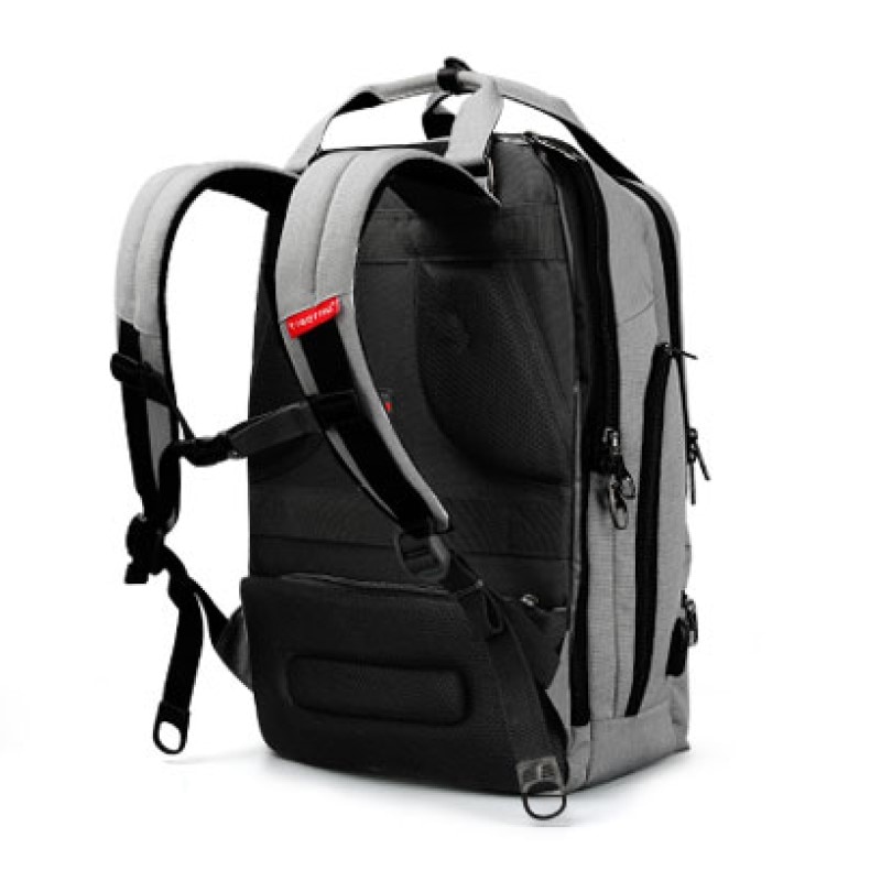 Rucsac laptop 15.6" smart casual, impermeabil, cu port USB, Tigernu, 31x20x47 cm, Gri