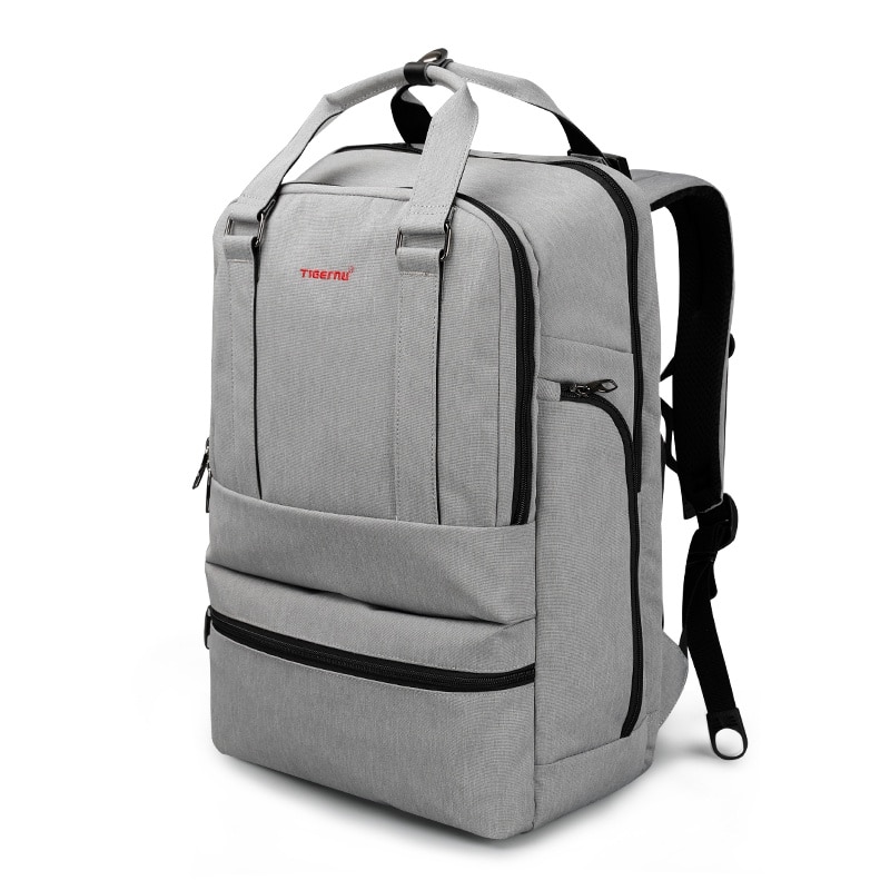 Rucsac laptop 15.6" smart casual, impermeabil, cu port USB, Tigernu, 31x20x47 cm, Gri