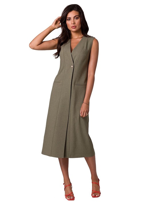 Дневна рокля, BeWear, полиестер, зелено