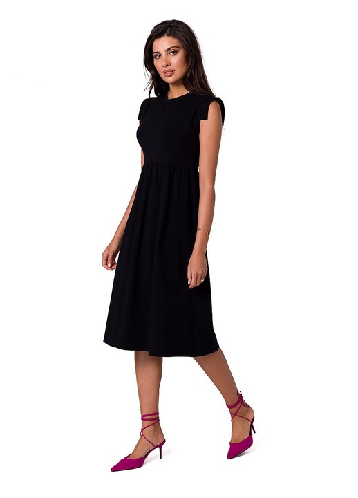 Рокля, BeWear, памук/еластан, дневна, черна