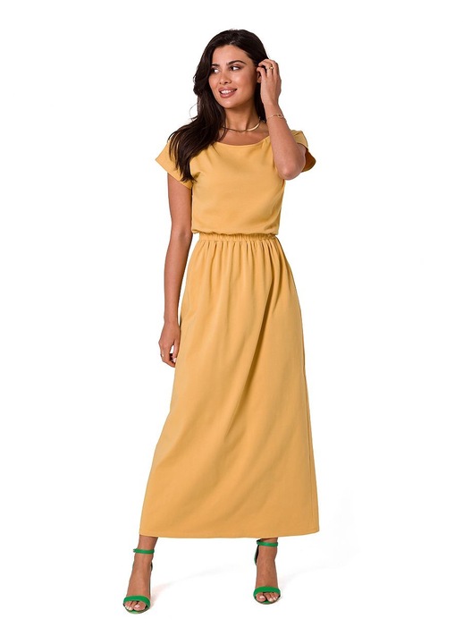 Дневна рокля, BeWear, памук/еластан, жълто