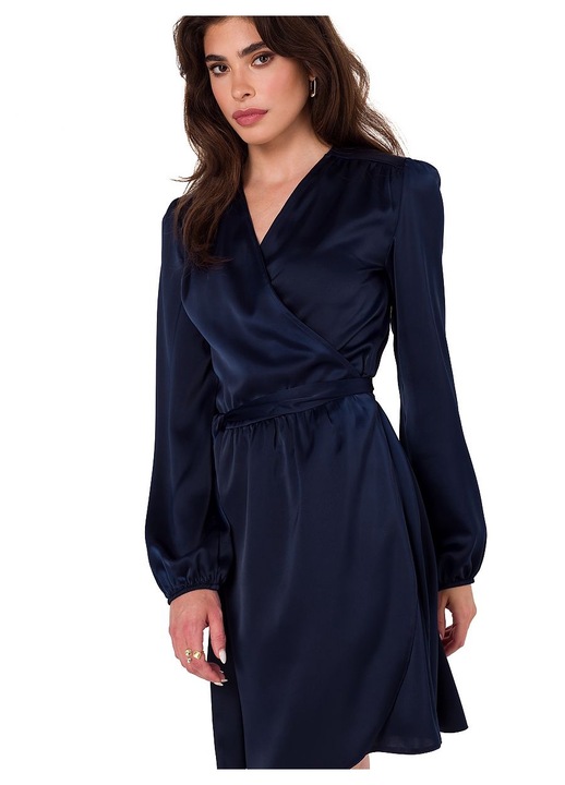 Вечерна рокля, Makover, Полиестер/Еластан, Морско синьо