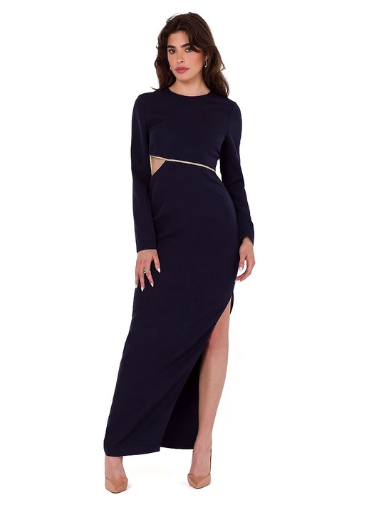 Макси рокля, Makover, полиестер/еластан, тъмносиня