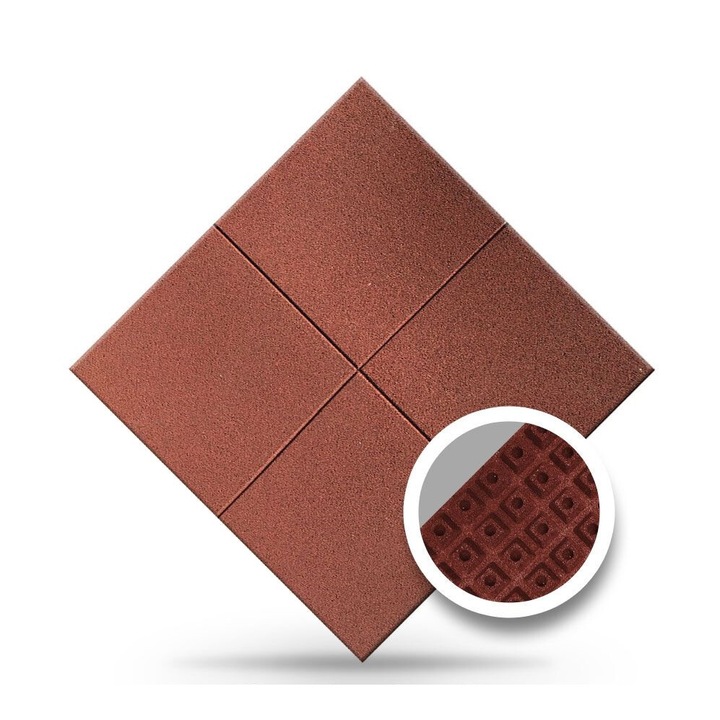 Pavele Dale cauciuc alveolare 1000x1000x35mm, Culoare Rosu