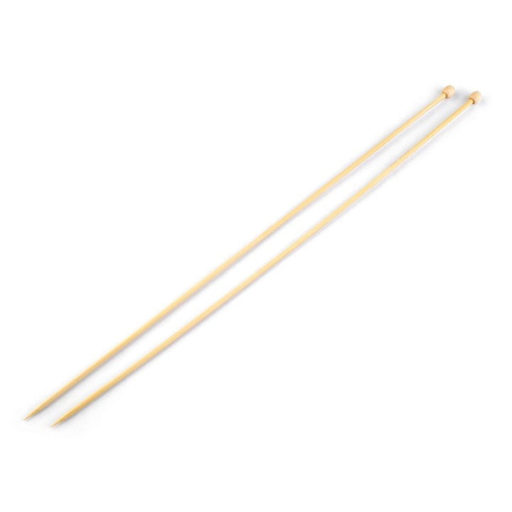 Set de drute proste din bambus nr 3,5, 35cm, 3,5mm, import