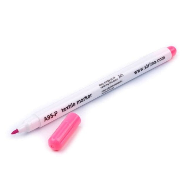 Маркер за текстил, Strima, розов, 24ч