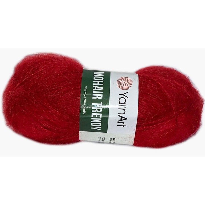 Fire textile YarnArt, 50% mohair, 50% acril, 100g, 220m, rosu