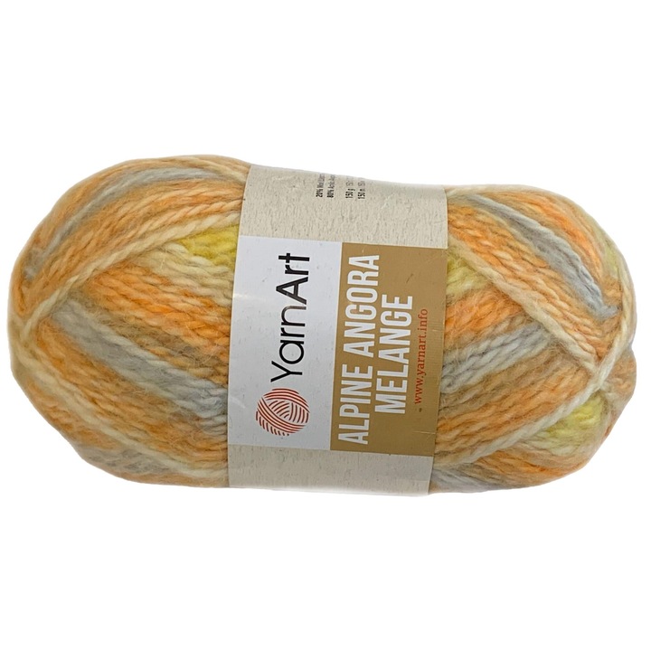 Fir textil Yarnart Alpine Angora, 150g, 45% lana, 55% acril, melange