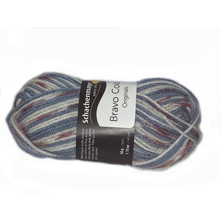 Garn Schachenmayr Bravo Color, 100% Acril, 50g, 133m, multicolor, set 10 moturi