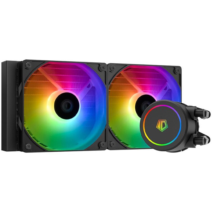 Cooler procesor cu lichid ID-Cooling FX240 negru iluminare aRGB