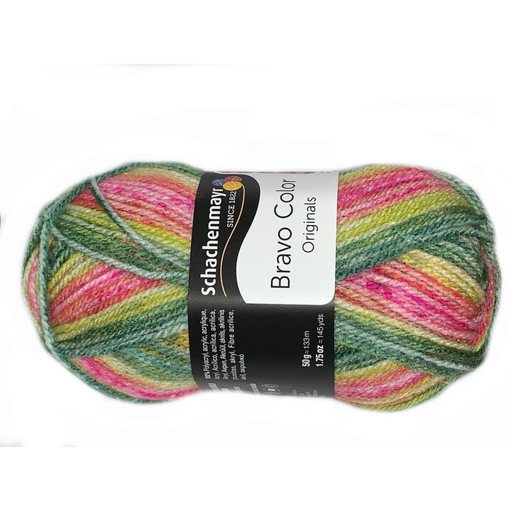 Garn Schachenmayr Bravo Color, 100% Acril, 50g, 133m, multicolor, set 10 moturi