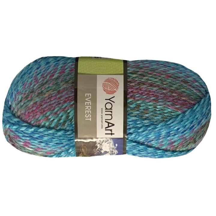 Textil fonal, Yarnart, Everest, akril/gyapjú, 200g, 320m, Többszínű