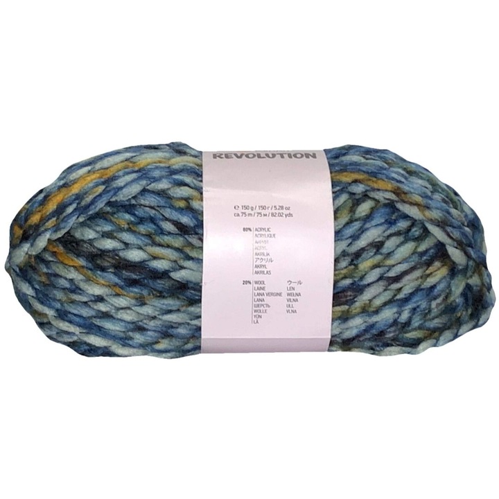 Garnitur Fire textile YarnArt Revolution, 80% acril, 20% lana, melanj, 150g, set 3 bucati