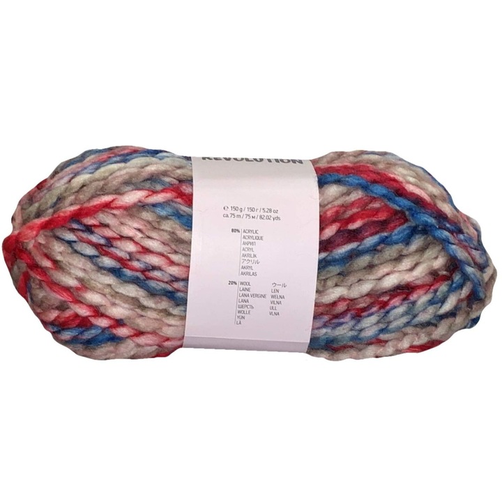 Garnitur Fire textile YarnArt Revolution, melanj, 80% acril, 20% lana, 150g, set 3 bucati