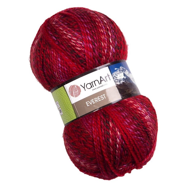 Everest textil cérna, YarnArt, akril, 200 g, 320 m, piros