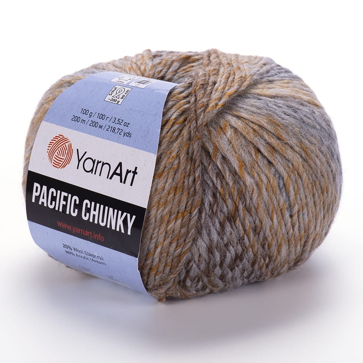 Garn YarnArt Pacific Chunky Ombre, 100g, 200m, 20% lana, 80% acril, multicolor