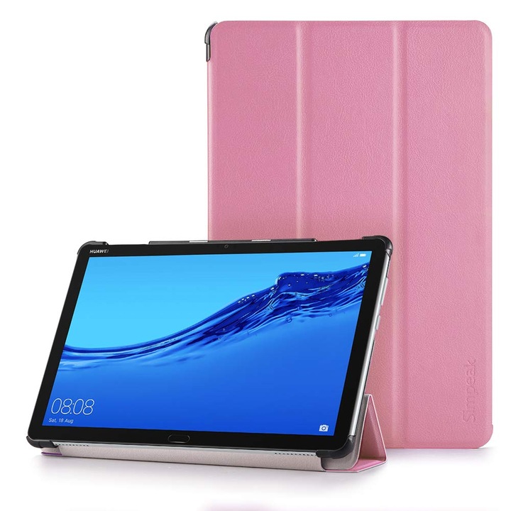 Huawei MediaPad M5 LITE 10 táblagép tok, állvány funkcióval, rózsaszín