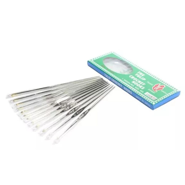 Croseta metalica set 12 bucati, mix dimensiuni 0,50-2,10 mm, aurita, 120 mm