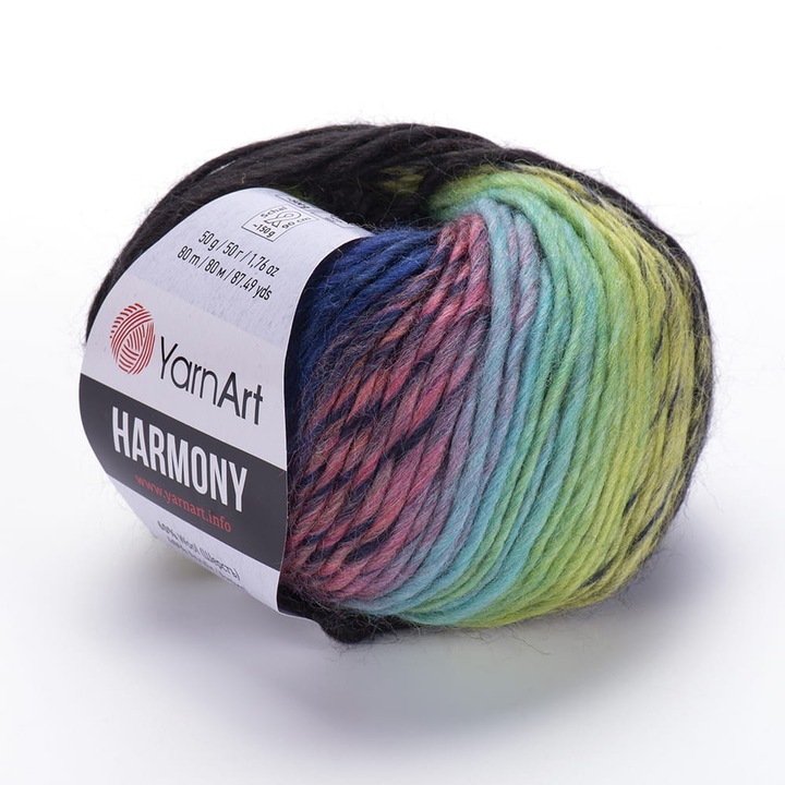 Fire textile, Yarnart, Wloczka Harmony, 60% lana, 50g, multicolor