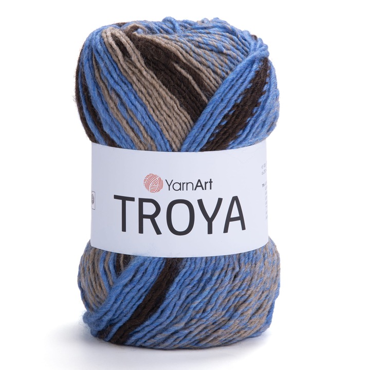Garn YarnArt Troya, 100g/250m, 78% acril, 22% lana, 4 medium, multicolor